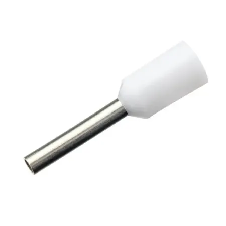 Наконечник штыревой втулочный изолированный Duwi Е7508 НШВИ 0.75-8 мм цвет белый 25 шт. сменный наконечник для паяльника goot tq 77rt