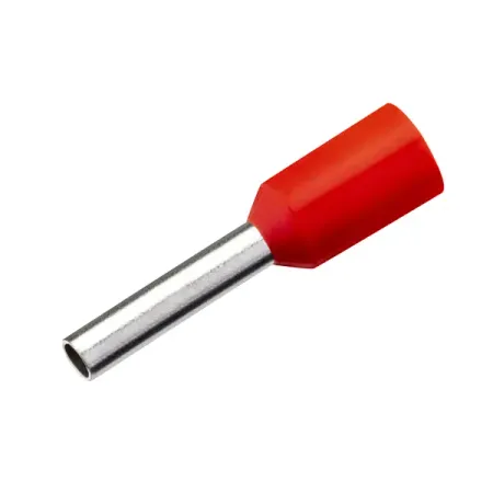 Наконечник штыревой втулочный изолированный Duwi Е1008 НШВИ 1-8 мм цвет красный 25 шт. клещи шестигранные duwi profi пквш 6 красный