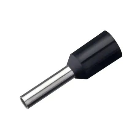 Наконечник штыревой втулочный изолированный Duwi Е1508 НШВИ 1.5-8 мм цвет черный 25 шт. сменный наконечник для паяльника goot tq 77rt