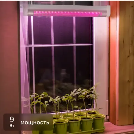 Фитолампа светодиодная линейная для растений TDM Electric Т8 G13 230 В 9 Вт туба красно-синий спектр розовый свет фитолампа marshydro ts 3000