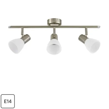 Спот поворотный Inspire City 3 лампы E14 15 м² цвет никель ranpo светодиодные лампы e27 e14 12вт 16вт 20вт белые