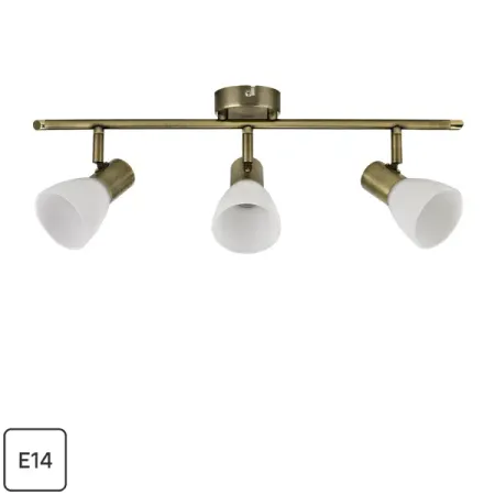 Спот поворотный Inspire City 3 лампы E14 15 м² цвет античная бронза ranpo светодиодные лампы e27 e14 12вт 16вт 20вт белые
