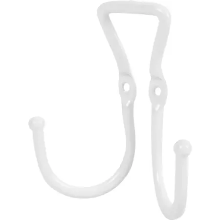 Крючок двухрожковый Swensa Colors металл цвет белый 2 шт леденцы ассорти colors halls холлс 25г 12уп