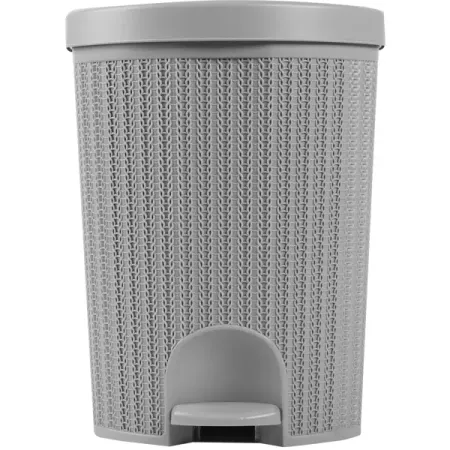 Контейнер для мусора Idea Вязание 18 л цвет серый