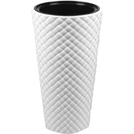 Кашпо Idea Ротанг ø34 h63 см v42 л пластик белый