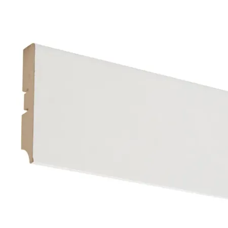 Плинтус напольный МДФ 8 см 2.4 м цвет белый