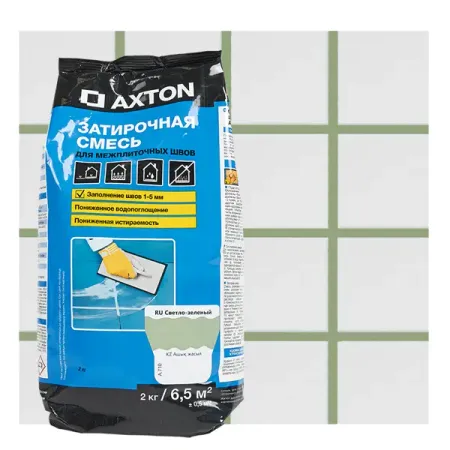 Затирка цементная Axton А710 цвет светло-зелёный 2 кг