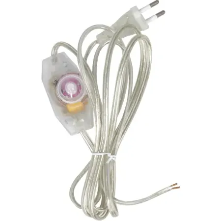 Шнур сетевой с диммером цвет прозрачный 2 м kymison шнур адаптера питания usb type c 1 8 м для lenovo thinkpad