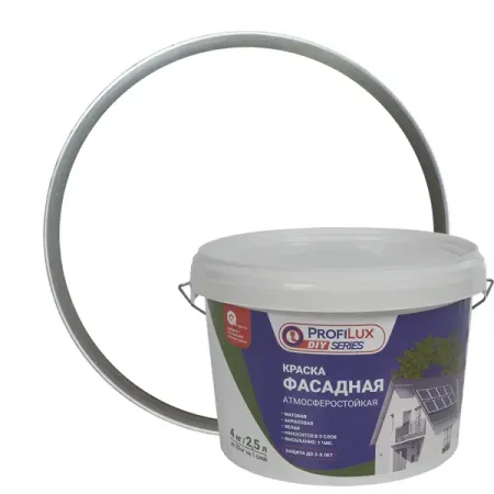 Краска фасадная Profilux матовая цвет белый 4 кг долфин для взрослых средство д промывания 2 гр 30
