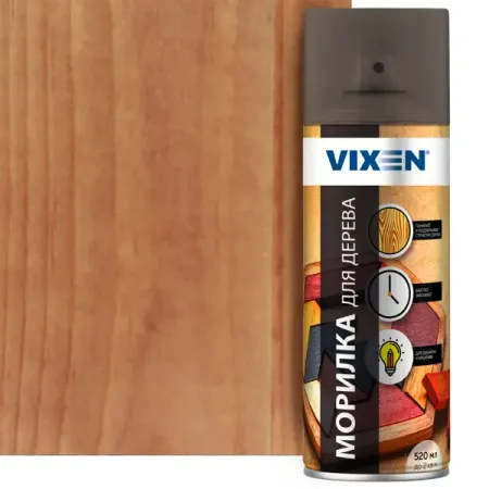 Морилка для дерева Vixen аэрозоль 520 мл цвет орех морилка вершина 0 5л сосна арт 003703