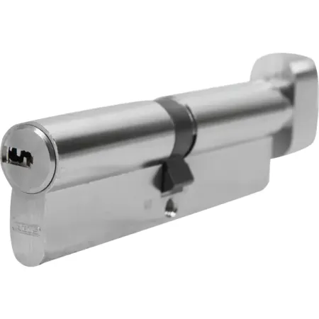Цилиндр Abus KD6N Z50/K50, 50x50 мм, ключ/вертушка, цвет никель