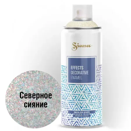 Краска аэрозольная Siana «Глиттер» цвет северное сияние 520 мл