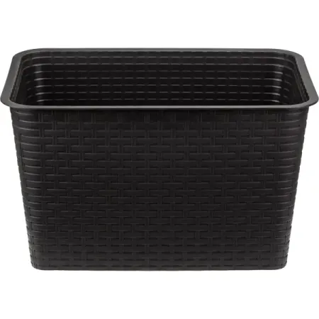 Кашпо на перила Idea Ротанг 39.5x27x23 см v12 л пластик коричневый