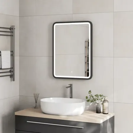 Зеркало с подсветкой Simple Gray LED 60x80 см