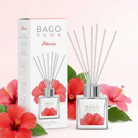 Ароматический диффузор Bago home Гибискус 45 мл сахар парфэ с ароматом ванили 60 г
