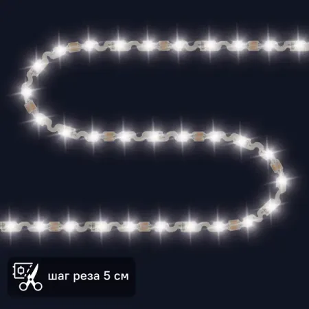 Светодиодная лента для подсветки труднодоступных мест Apeyron SMD2835 12В 6 мм 5м 4.8 Вт/м 60диод/м 400 лм/м 4000 К marshydro fc 4000 evo фитолампа