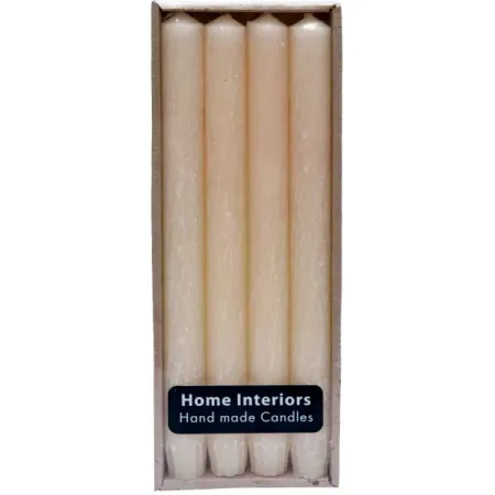 Набор свечей столовых «Рустик» 25 см цвет бежевый 4 шт.