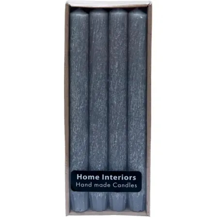 Набор свечей столовых «Рустик» 25 см цвет серый 4 шт.