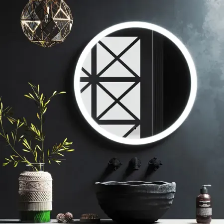 Зеркало для ванной Omega Glass SD62 с подсветкой 70 см круглое