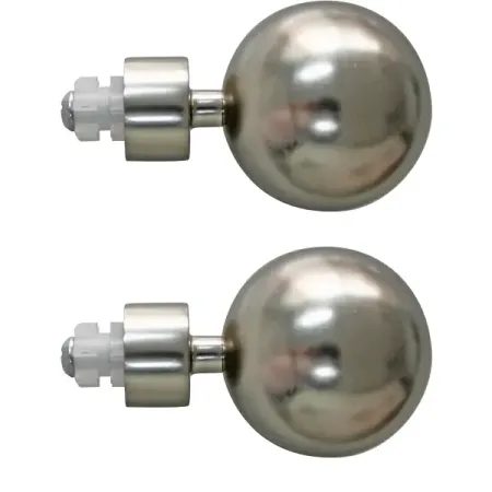 Наконечники Inspire Шар классика металл 6 см цвет никель 2 шт