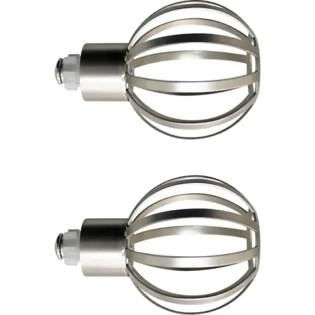 Наконечники Inspire Шар с лентами металл 6 см цвет никель 2 шт