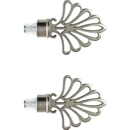 Наконечники Inspire Пальмера металл 6 см цвет никель 2 шт