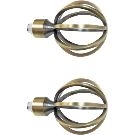 Наконечники Inspire Шар с лентами металл 6 см цвет античное золото 2 шт наконечники для перьевых ручек hongdian f ef b