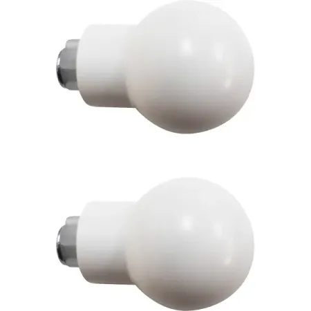 Наконечники Inspire «Шар» металл 6 см цвет белый 2 шт. наконечники для перьевых ручек hongdian f ef b