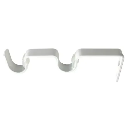 Держатель двухрядный простой Inspire металл цвет белый 2 см