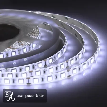 Светодиодная лента для контурной подсветки Apeyron SMD5050 12В 10мм 2м 10Вт/м 60диод/м 700лм/м IP65 6500К холодный свет потолочные светильники sanoni