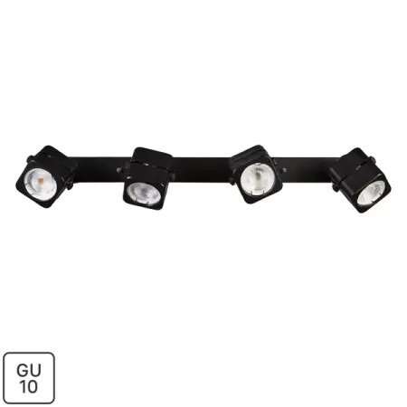 Спот поворотный Misam 4 лампы GU10 8 м² цвет черный александр игоревич буфетов диаграммы юнга и их предельная форма