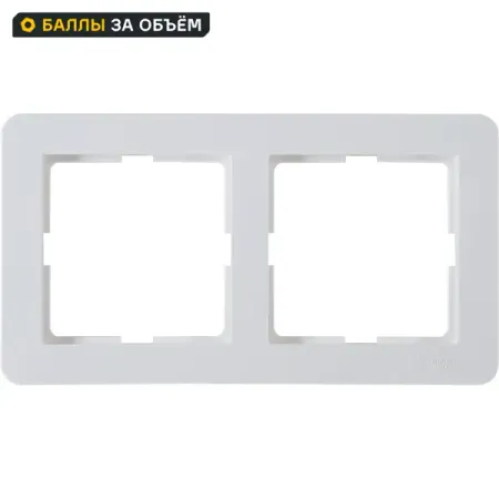 Рамка для розеток и выключателей Systeme Electric W59 Deco 2 поста цвет белый пластиковые клавиши выключателей 10 шт