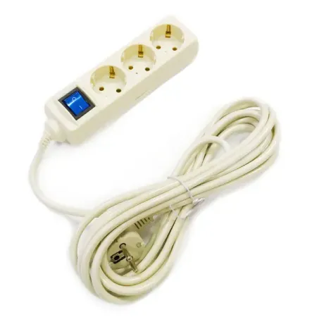 Удлинитель бытовой Skybeam 3 розетки с заземлением 3x1.5 мм 5 м 3500 Вт цвет бежевый электрические розетки bseed тройные 16а