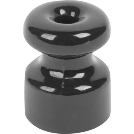 Изолятор для провода Electraline Bironi керамика цвет чёрный 10 шт.