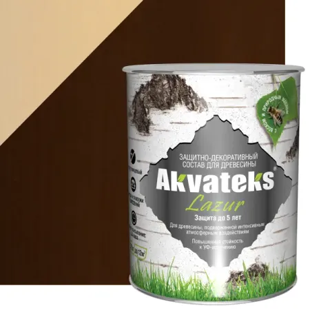 Антисептик защитно-декоративный Akvateks Lazur полуглянцевый палисандр 0.75 л масло по дереву veres палисандр 1 л