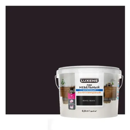 Лак для мебели Luxens акриловый цвет венге полуглянцевый 0.9 л научно методологическая база развития современных методов аудита и контроля учебник