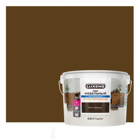 Лак для мебели Luxens акриловый цвет орех полуглянцевый 0.9 л научно методологическая база развития современных методов аудита и контроля учебник