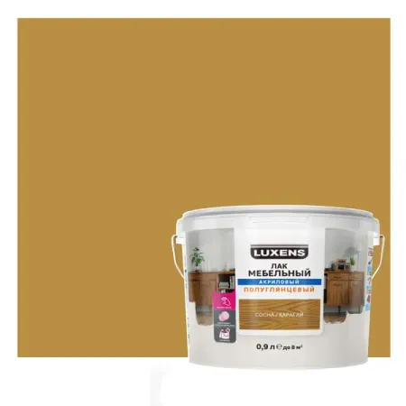 Лак для мебели Luxens акриловый цвет сосна полуглянцевый 0.9 л научно методологическая база развития современных методов аудита и контроля учебник