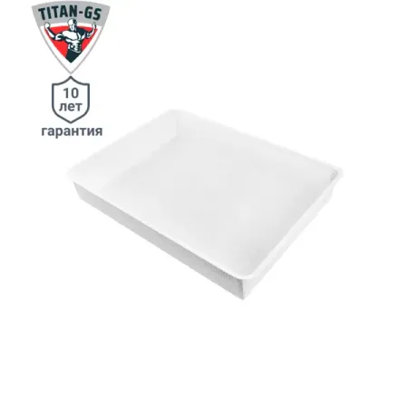 Корзина мелкосетчатая Титан-GS 53.5x8.5x41 см сталь цвет белый