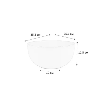 Салатник Галактика 4 л 25 см пластик цвет прозрачный