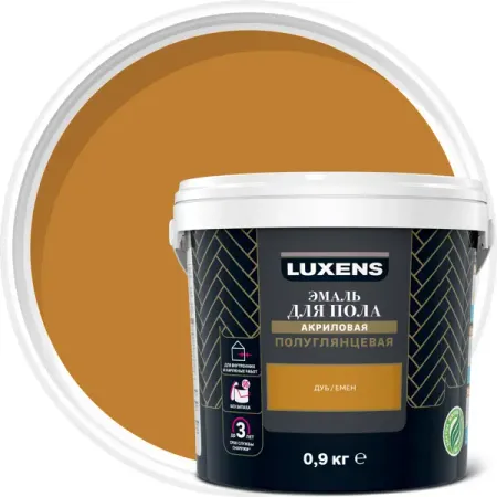 Эмаль для пола Luxens полуглянцевая 0.9 кг цвет дуб александр евгеньевич гвоздев физика конденсированного состояния дефекты строения в металлах учебник