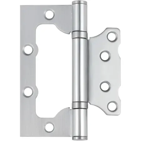 Петля дверная универсальная без врезки EDS-BUT 100x75x2.5 мм сталь цвет матовый хром