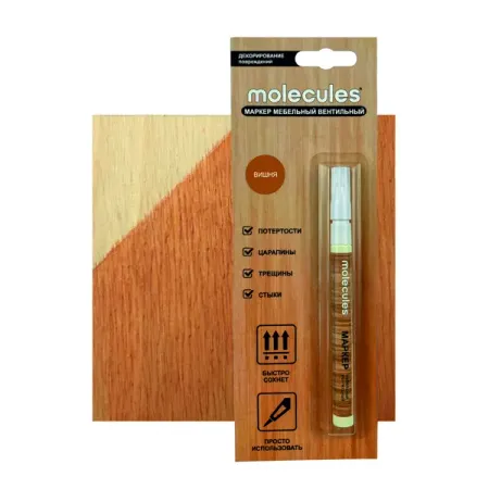 Маркер мебельный вентильный Molecules цвет вишня чернила для маркера zjmzym 50 мл