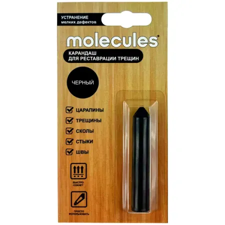 Карандаш для реставрации трещин Molecules цвет черный 5.5 г