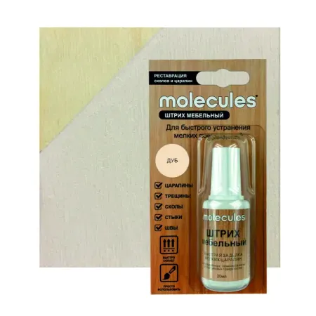Штрих для реставрации сколов Molecules цвет дуб молочный 20 мл