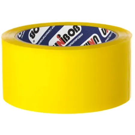 Лента клейкая упаковочная Unibob 48Мм x 66М цвет жёлтый