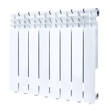 Радиатор секционный Monlan RU Aluminium 500/80 8 секций боковое подключение алюминий белый