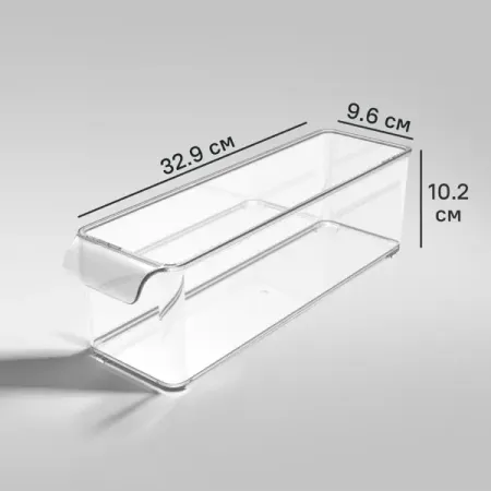 Органайзер Berossi 9.6x10.2x32.9 см 2.4 л полиэтилен без крышки цвет прозрачный прозрачный органайзер для фотокарт minkys