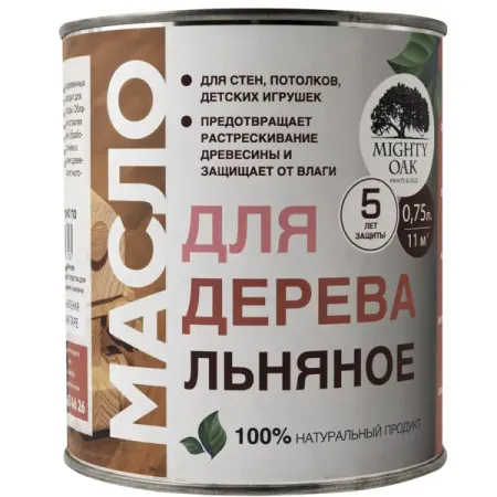 Масло для дерева Mighty Oak льняное 750 мл