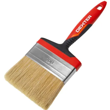 Кисть плоская для алкидных красок 100 мм Dexter синтетическая щетина кисть плоская креост 76 мм